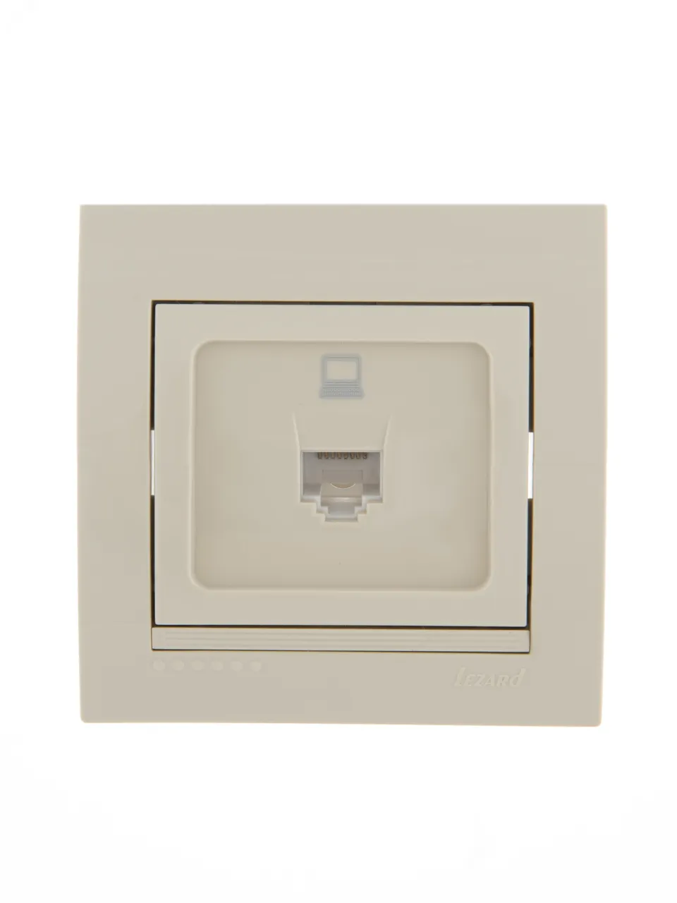 DERIY Розетка RJ45 крем 702-0303-139