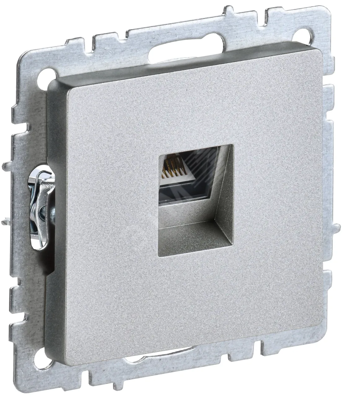 Розетка компьютерная СП RJ45 кат.5E BRITE РК10-БрА алюм. BR-K10-1-K47