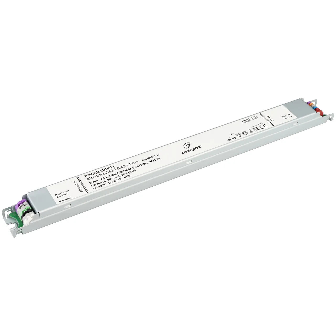 Блок питания ARV-UH24080-LONG-PFC-A (24V, 3.4A, 80W) 028359(1)