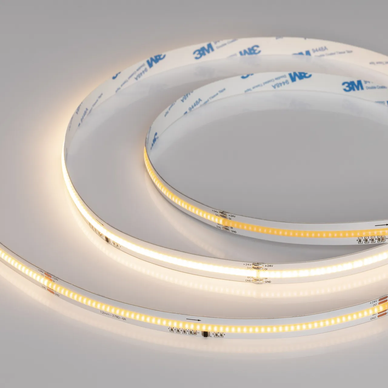 Лента SPI-COB-X378-12mm 24V Warm3000-PX63-BPT (7 W/m, IP20, 5m) 041736
