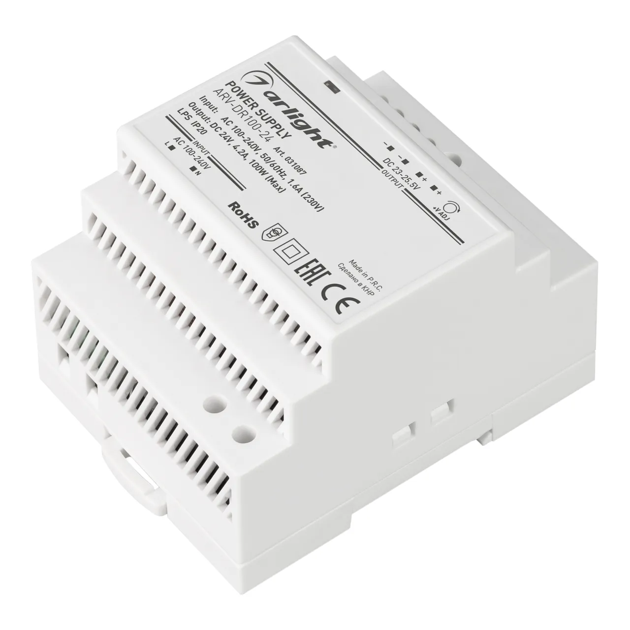 Блок питания ARV-DR100-24 (24V, 4.2A, 100W) 031087