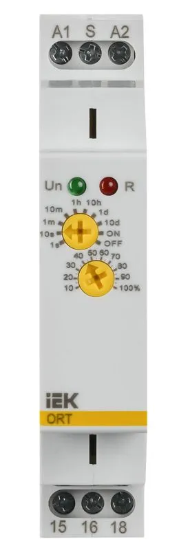 Реле задержки включения ORT 1 контакт 12-240В AC/DC IEK ORT-A1-ACDC12-240V