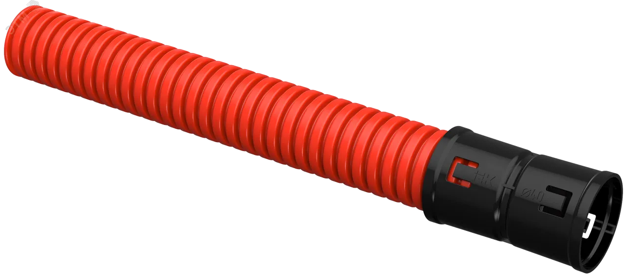 ELASTA Труба гофр. двустенная ПНД d=50мм красная (25м) EA-TG22-2-2-2-050-025-K04