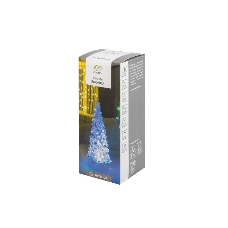 Фигура светодиодная "Елочка" 15см 1LED RGB 0.1Вт 4.5В IP20 элементы питания 3хAG13(LR44) (не в компл.) 513-022