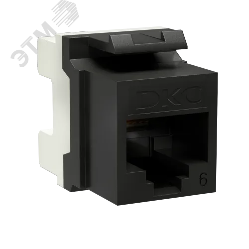 Модуль Keystone RJ45 CAT6 неэкранированный(UTP), 180 градусов, черный(форм-фактор A10) RNK6U180BK