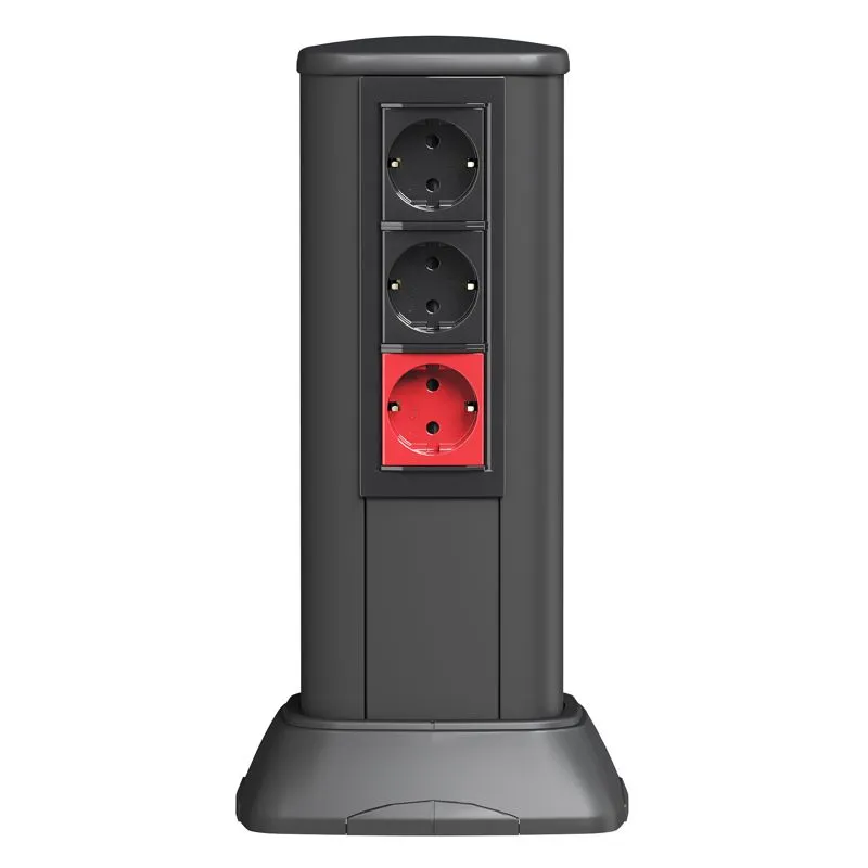 Розетка 1-м 2мод. Viva 16А IP20 2P+E с заземл. защ. шторки красн. 45015