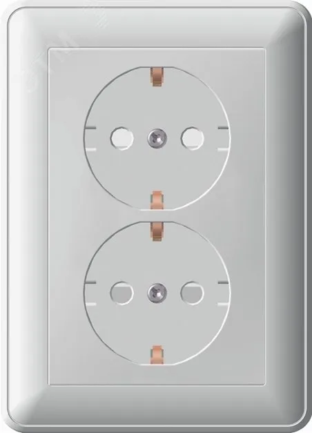 Розетка 2-м СП W59 16А IP20 с заземл. защ. шторки в сборе черн. бархат SE RS16-255-68