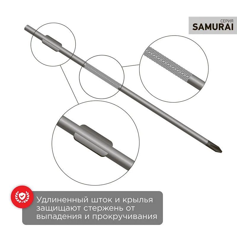 Отвертка крестовая PH1х100мм, трехкомпонентная рукоятка, сталь S2 12-4727-1