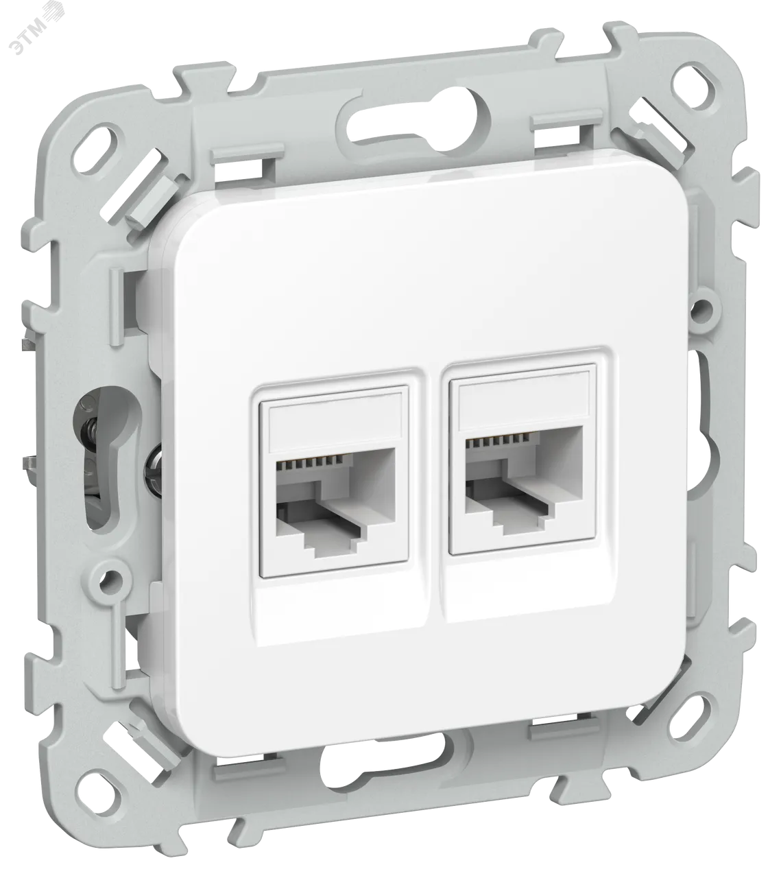 FLITE Розетка 2-местная компьютерная RJ45 категория 5Е UTP РК5е-2-0-ФлБ белый IEK FI-K22-1-K01