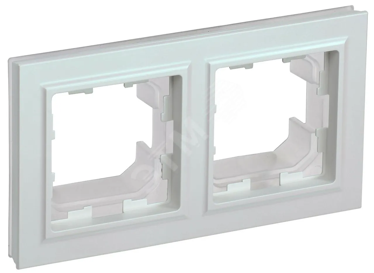 BRITE Рамка 2-мест. IP44 РУ-2-БрЖ-44 жемч. BR-M22-44-K36
