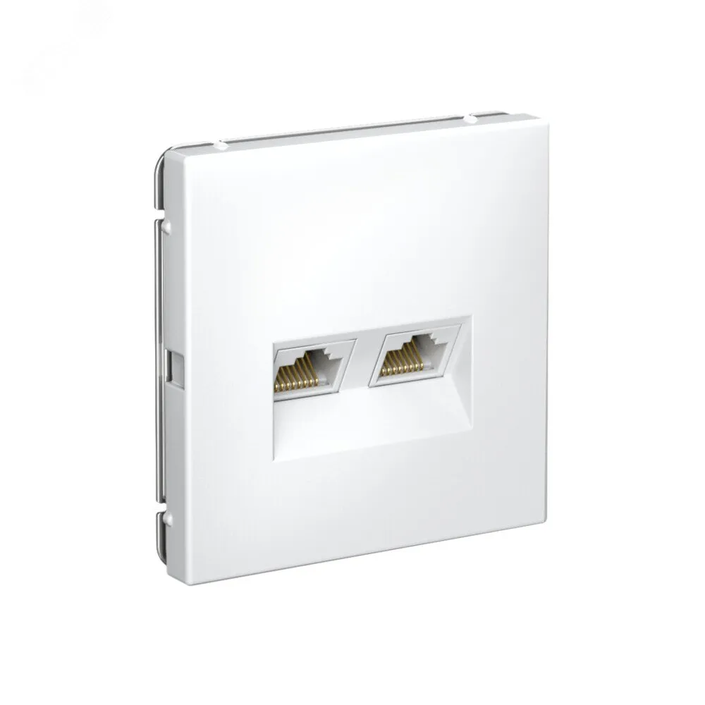 ARTGALLERY РОЗЕТКА двойная компьютерная RJ45+RJ45, кат.6А, механизм, ЛОТОС GAL001388