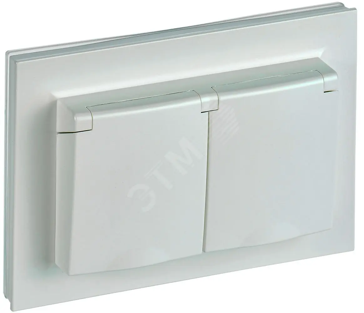 BRITE Роз. 2-я с кр. 16А в сб IP44 РСбш12-3-44-БрЖ жемч. BR-R26-16-44-K36-F