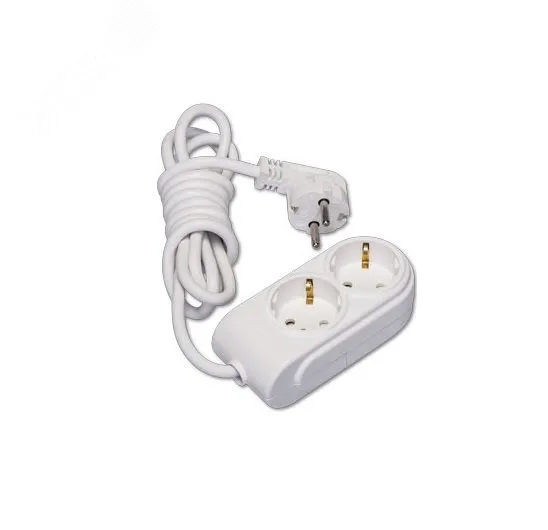 Удлинитель 2х3м с заземл. 16А IP20 защ. шторки N2210043