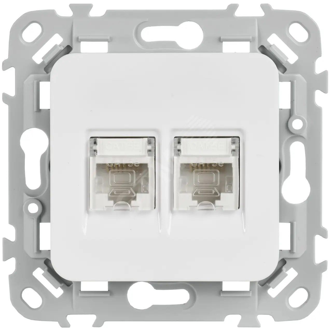 FLITE Розетка 2-местная компьютерная RJ45 категория 5Е UTP РК5е-2-0-ФлБ белый IEK FI-K22-1-K01