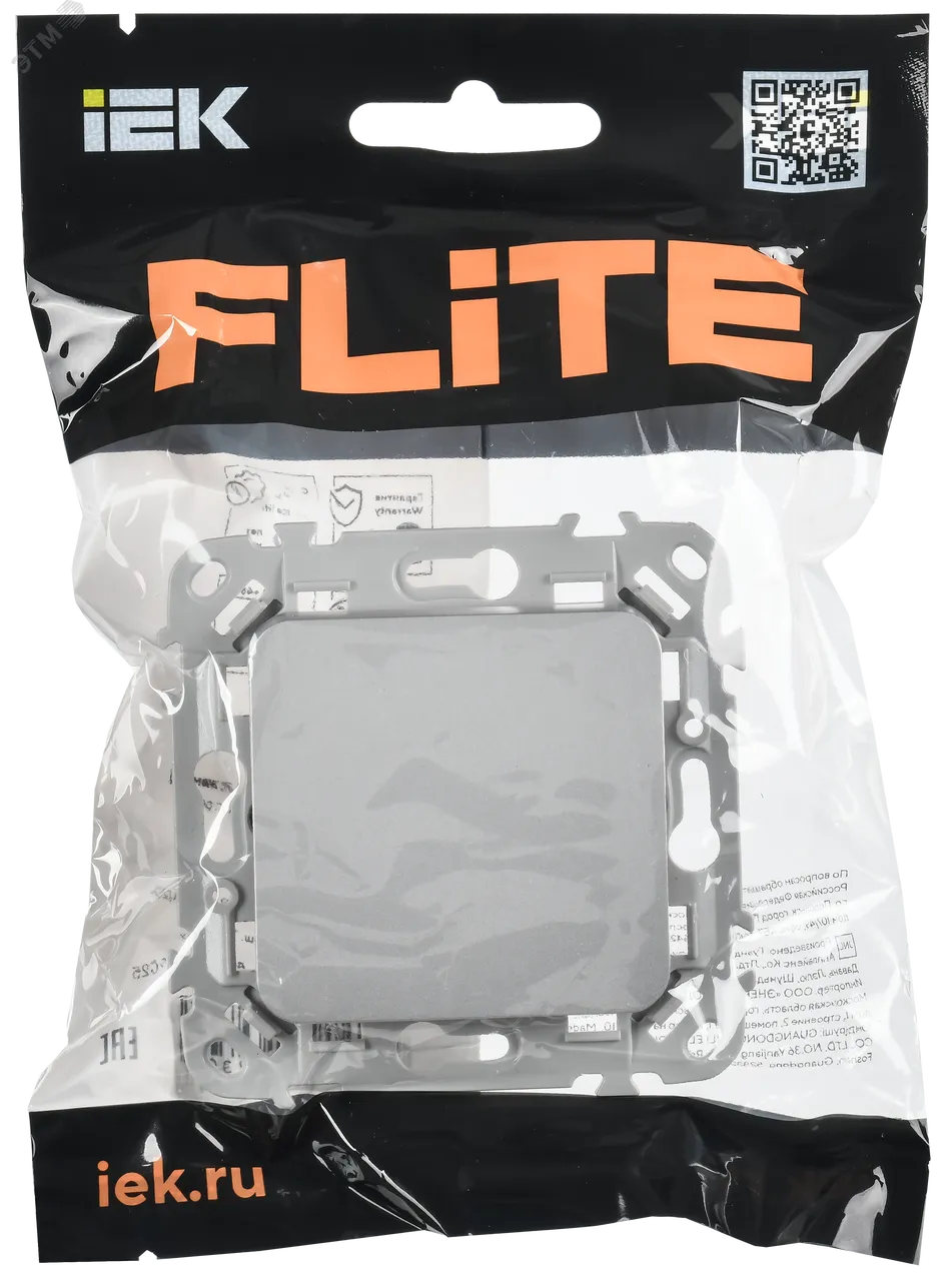 FLITE Выключатель 1-клавишный 10А ВС11-1-0-ФлА алюминий IEK FI-V10-0-10-1-K47