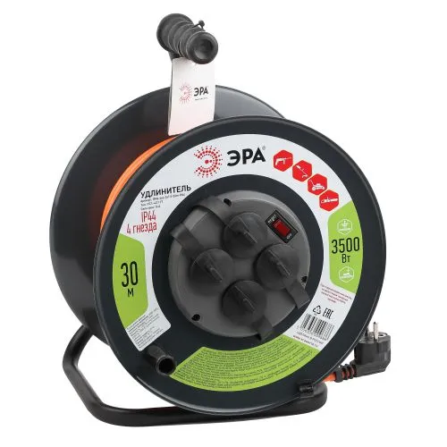 Удлинитель на метал. катушке 4х30м с заземл. 16А IP44 RMx-4es-3х1.5-30m-IP44 ПВС 3х1.5 Б0046850