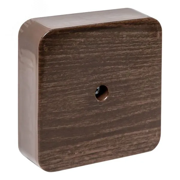 Коробка разветвительная KMP-030-030 (75х75х26) тёмное дерево PRO plc-kmr-030-030-t