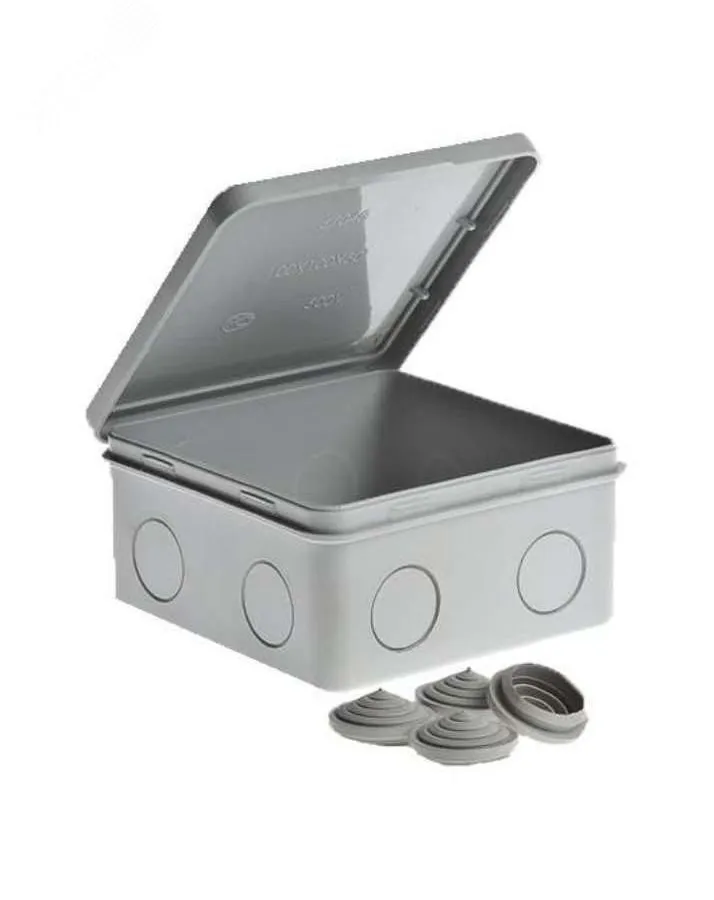 Коробка ОП Тусо распаячная 100х100х50мм откид. крышка IP54 67044