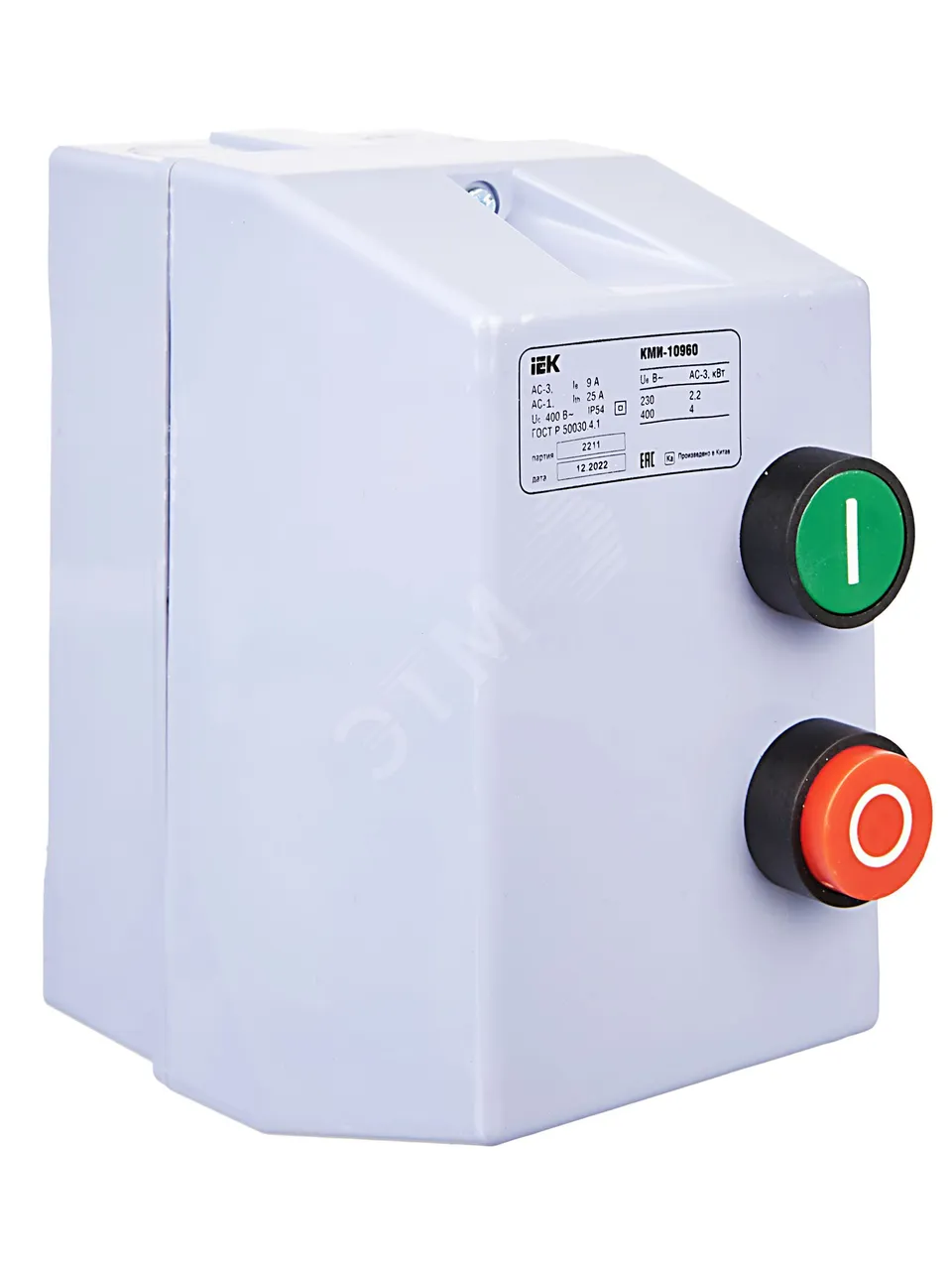 Контактор КМИ-10960 9А 380В/АС3 IP54 KKM16-009-380-00