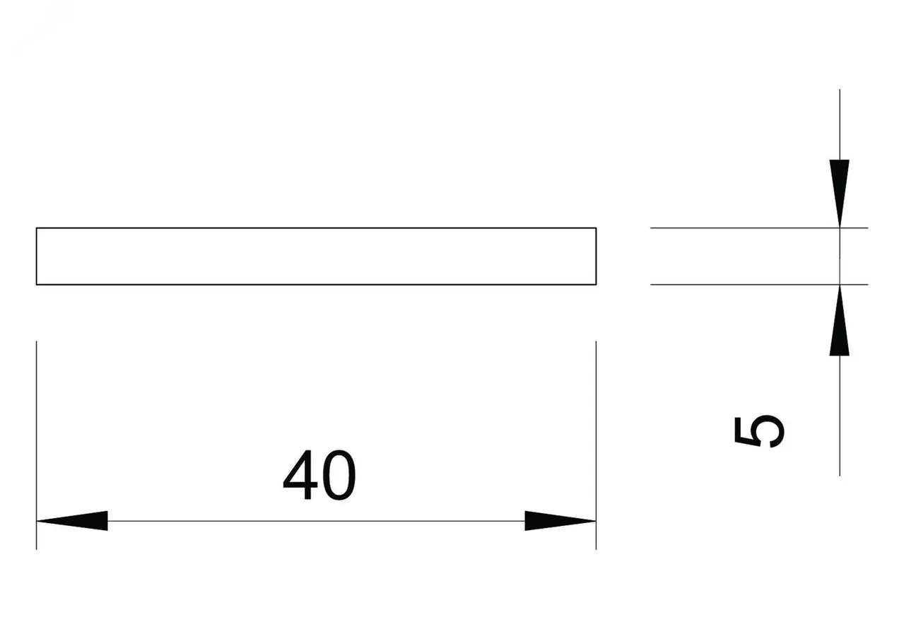 Плоский проводник из оцинкованной стали, 40х5 мм5052 DIN 40X5 5019360