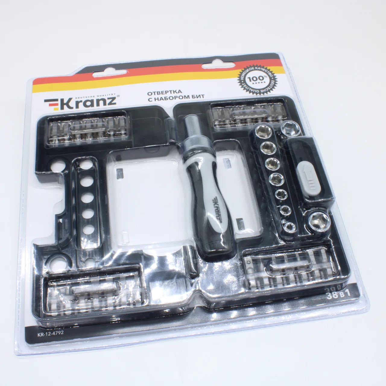 Набор отверток 38 предметов в кейсе KRANZ KR-12-4792