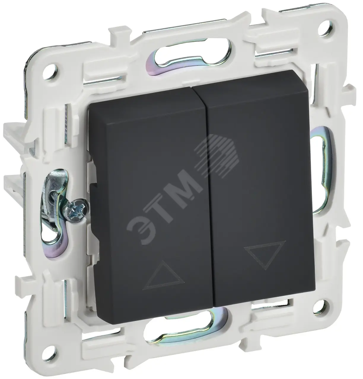 SKANDY Выключатель жалюзи 10А SK-V12G графит IEK SK-V15-0-10-K53