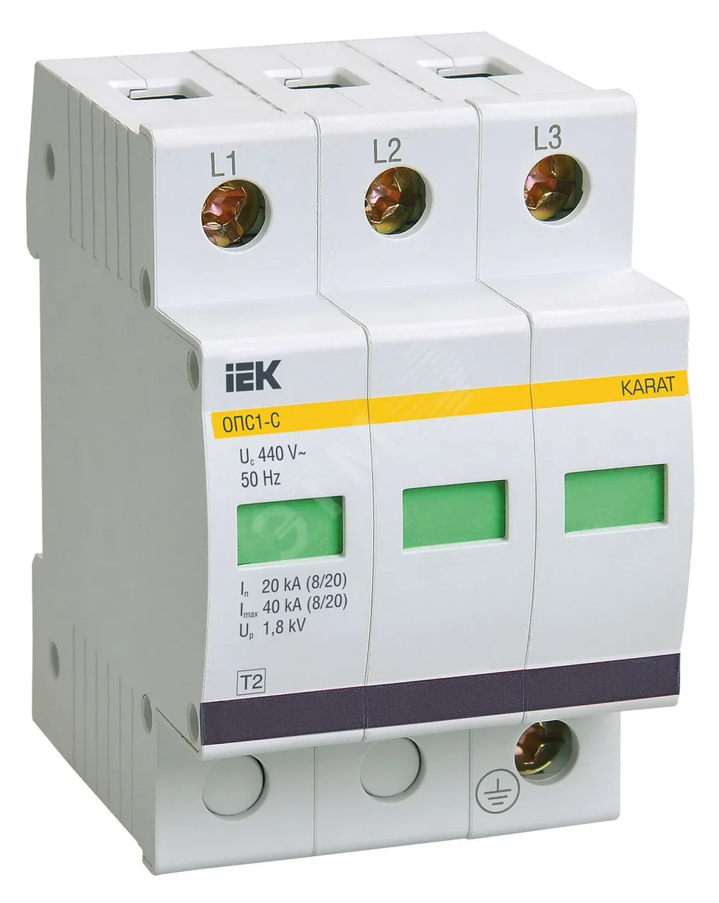 Ограничитель перенапряжения ОПС1-C 3P MOP20-3-C