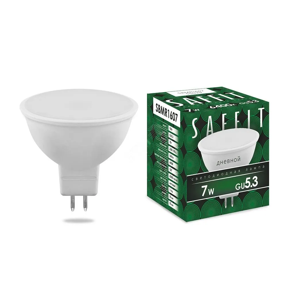 Лампа светодиодная LED 7вт 230в GU5.3 дневной 55029