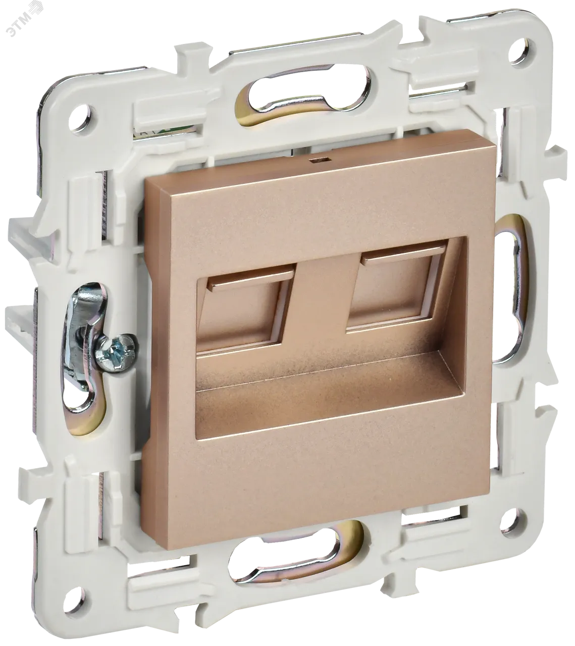 SKANDY Розетка компьютерная двойная RJ45 кат.5E SK-K03Sa песочный IEK SK-K20-1-K98