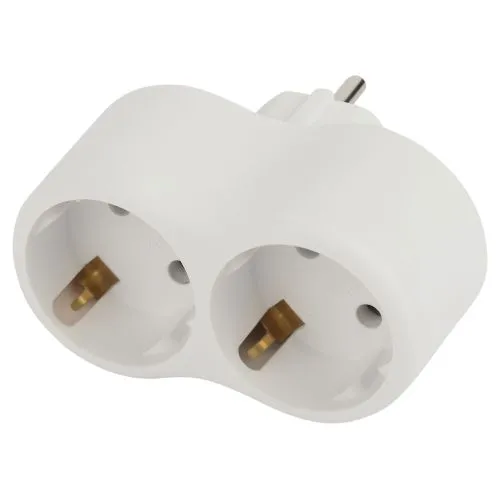 Разветвитель 2-м с заземл. 16А IP20 SPx-2e-W бел. Б0053478