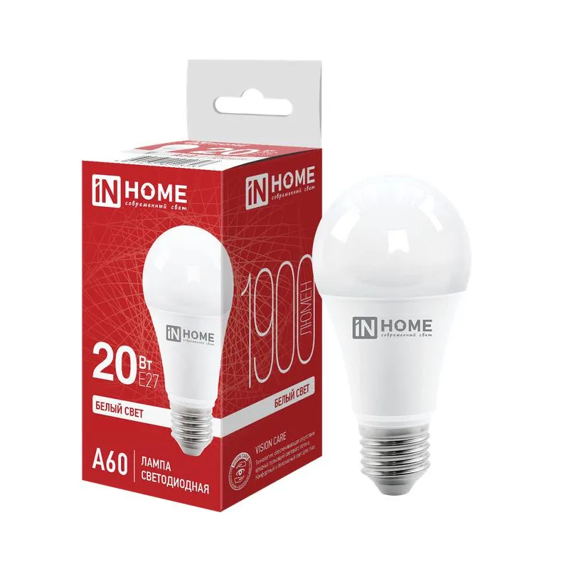Лампа светодиодная LED-A60-VC 20Вт грушевидная 4000К нейтр. бел. E27 1900лм 230В 4690612020303
