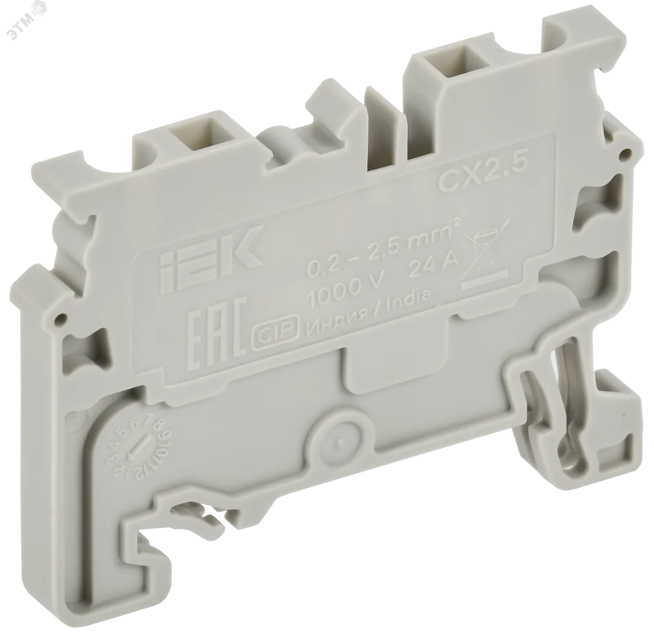 ARMAFIX Клемма пружинная CX2.5 2,5мм2 проходная серая IEK AF-CT40-00-K03-002