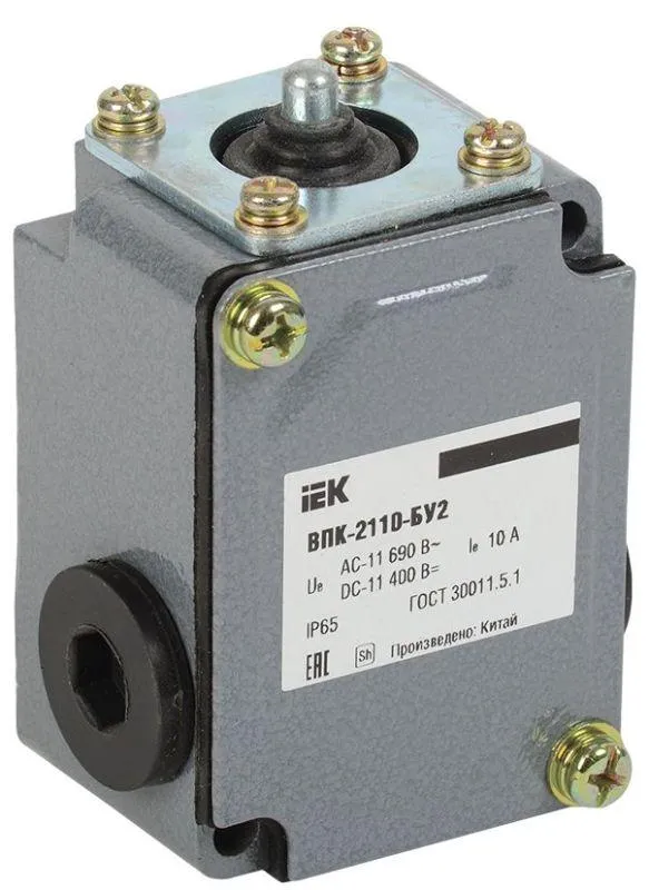 Выключатель концевой ВПК-2110-БУ2, толкатель, IP65, KV-1-2110-1