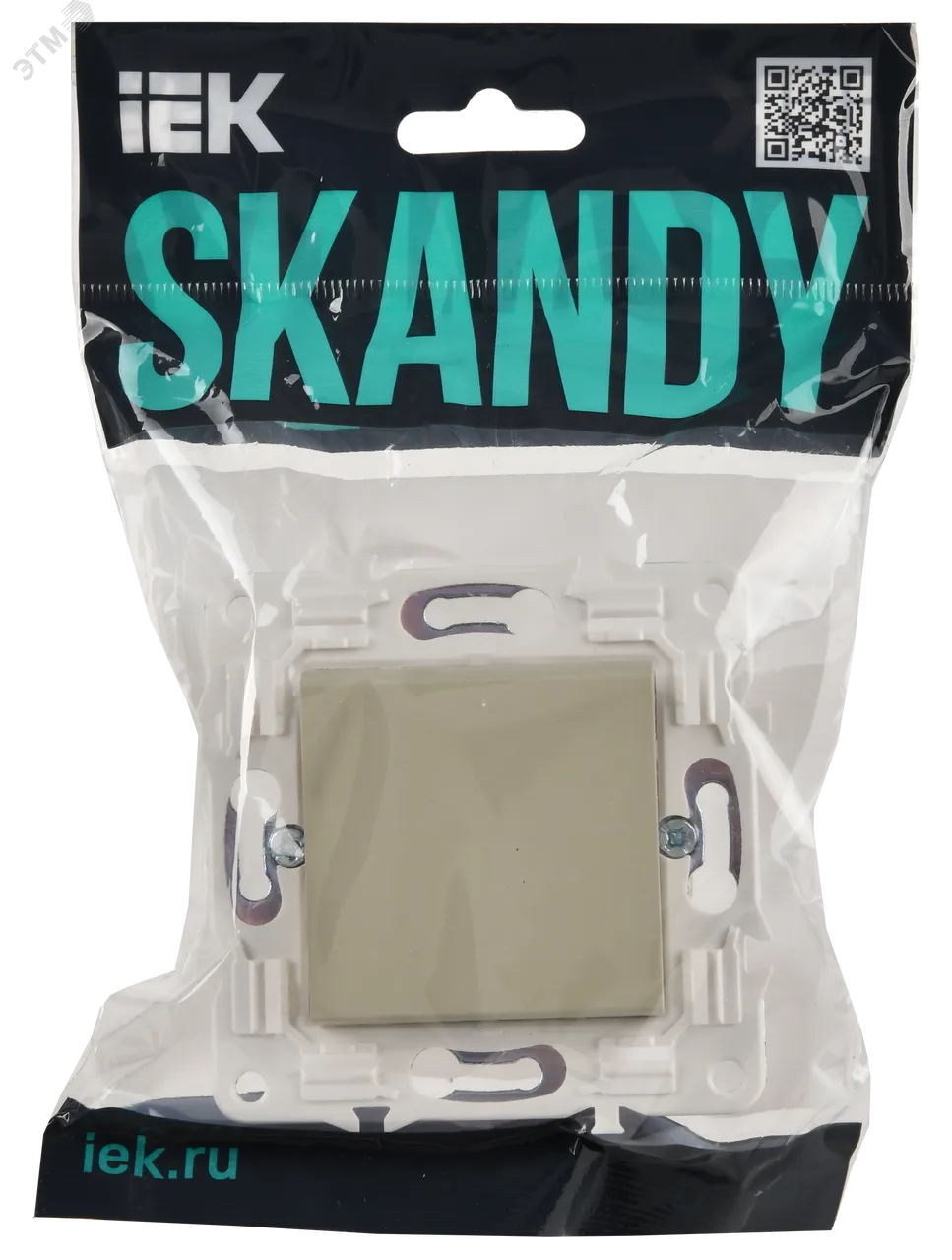 SKANDY Выключатель 1-клавишный проходной 10А SK-V02B бежевый IEK SK-V12-0-10-K10