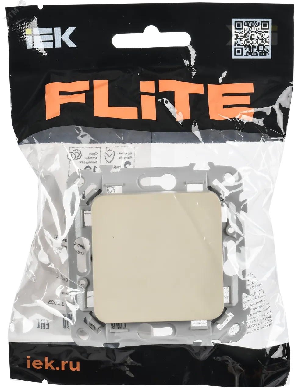 FLITE Выключатель 1-клавишный 10А ВС11-1-0-ФлСл сливочный IEK FI-V10-0-10-1-K86