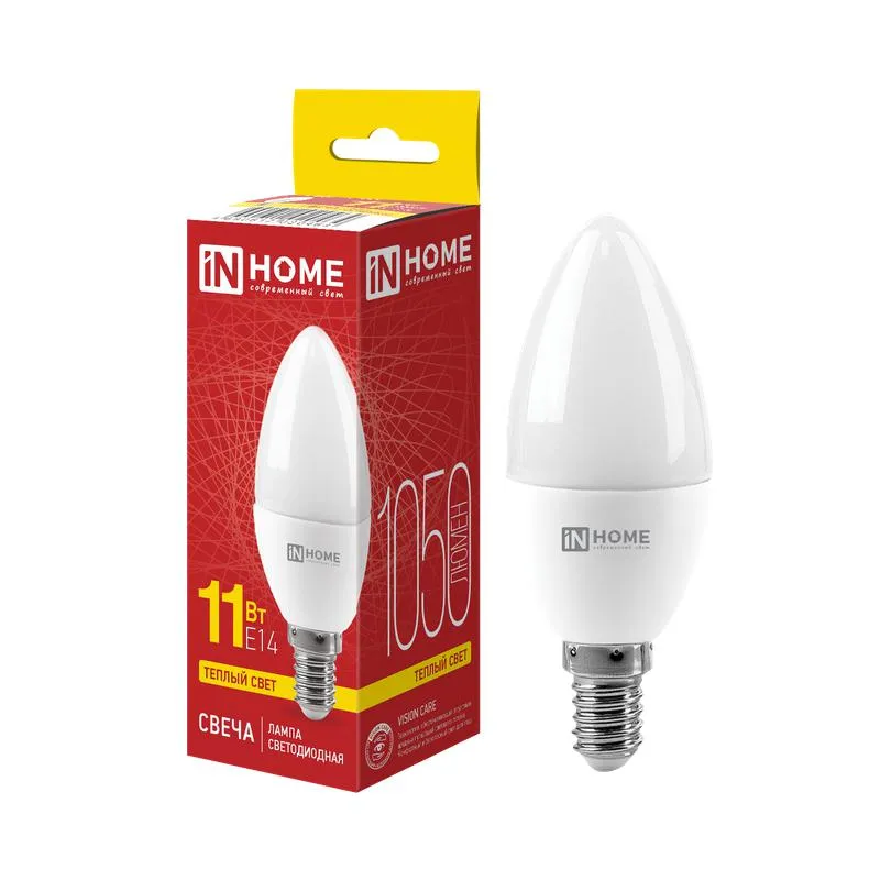 Лампа светодиодная LED-СВЕЧА-VC 11Вт свеча 3000К тепл. бел. E14 1050лм 230В 4690612020464