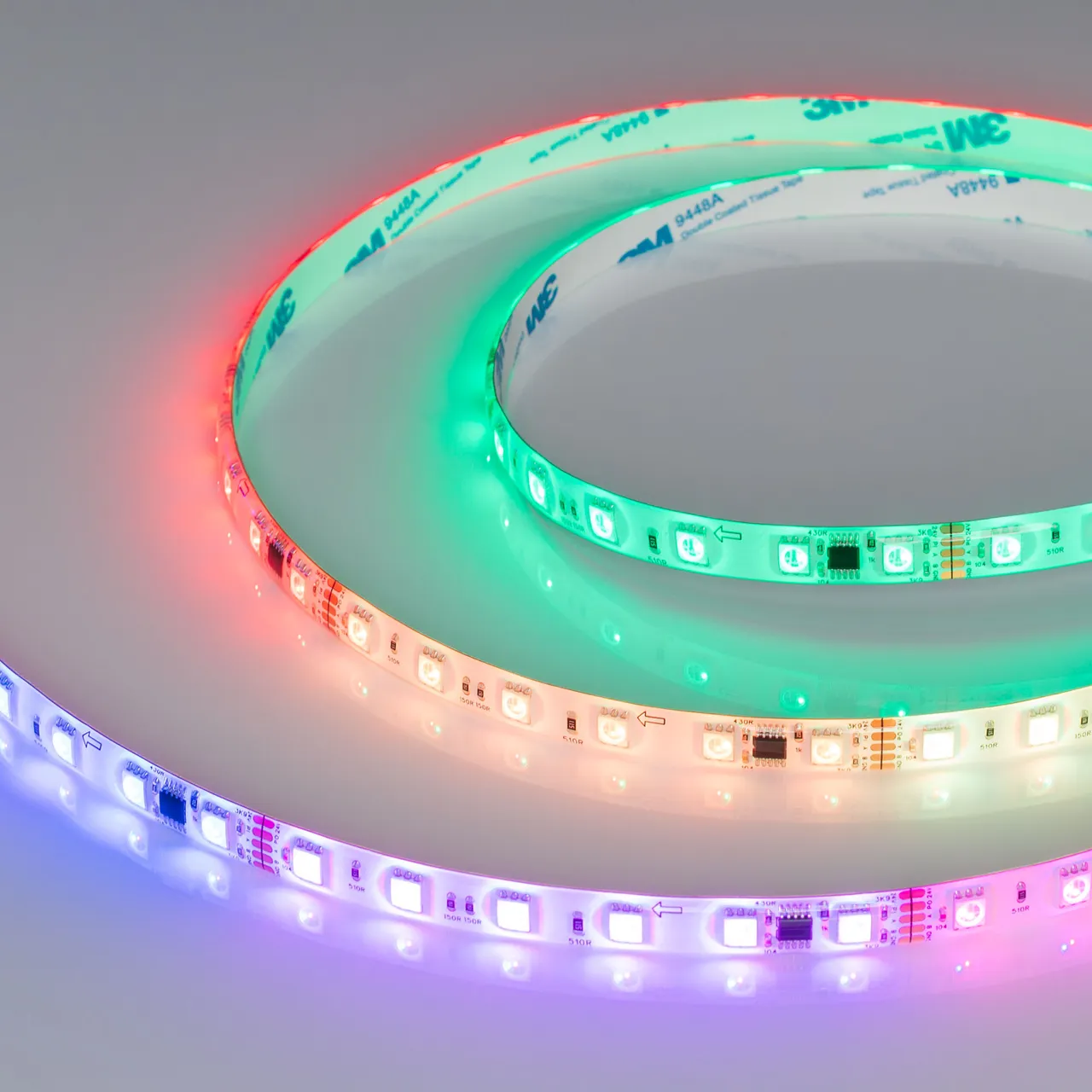 Лента герметичная DMX-SE-B60-10mm 24V RGB-PX6 (14 W/m, IP65, 5060, 5m) 039607