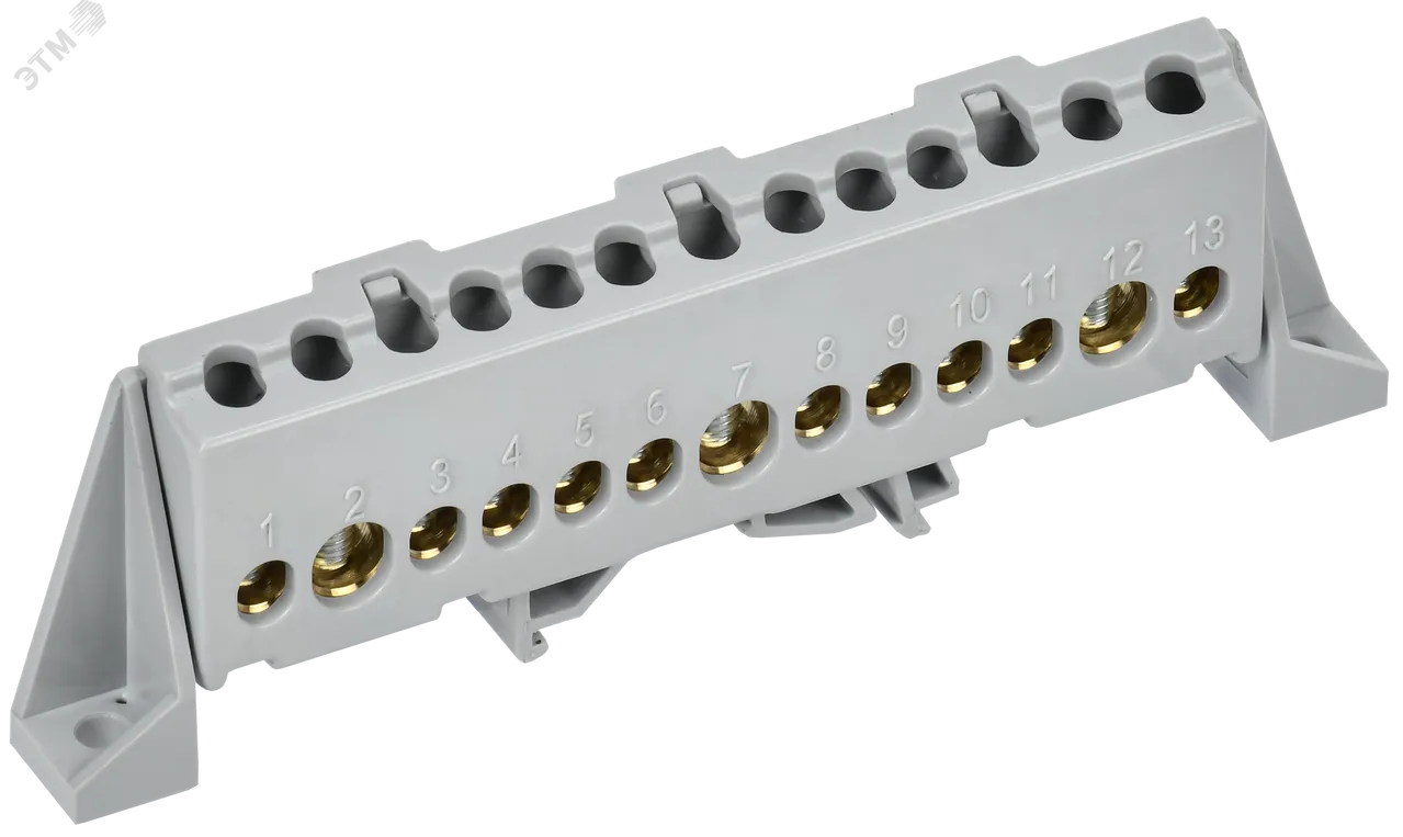 TEKFOR Шина L фаза в комбинированном DIN-изоляторе Стойка 8х12-13-Ср IEK TF-NN20-13-DP-K03