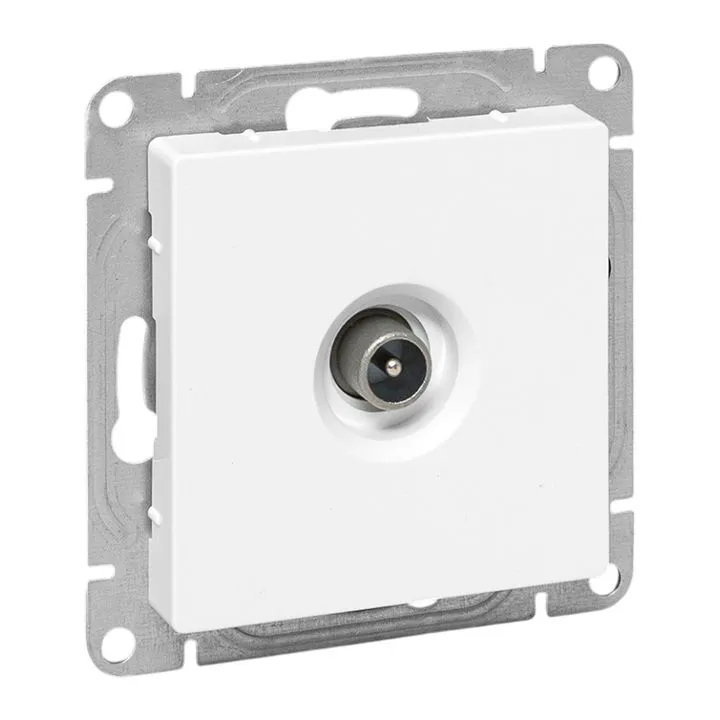 Механизм розетки TV, опроходная, белый Эпика EKF UP1-SOW-TV-2