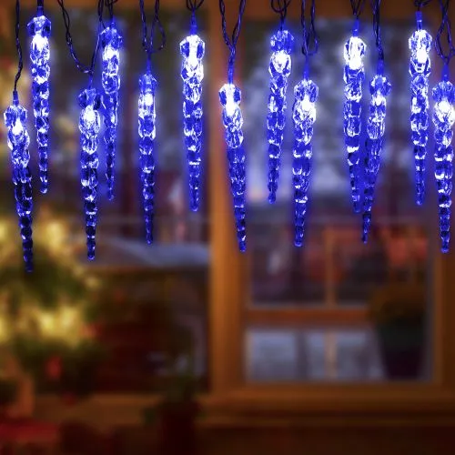 ЕGNIG - IC Гирлянда нить Сосульки, синий, 3,8 м, 220 V, длина провода 1,5 м, 20 LED, IP20 Б0055995