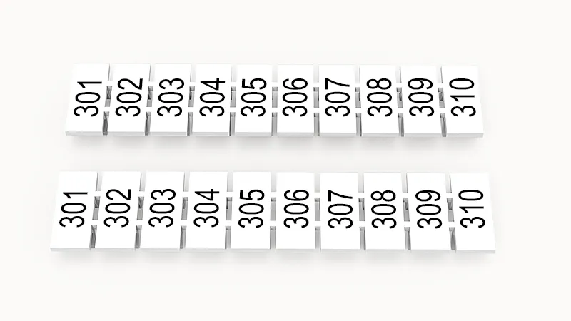 Маркировка (полоска) ZB5-10P-19-252Z(H)