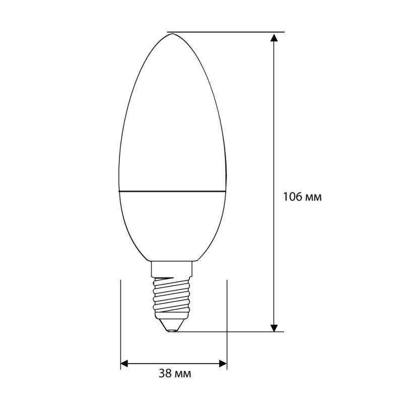 Лампа светодиодная LED8-C35/830/E14 8Вт свеча 3000К тепл. бел. E14 720лм 170-265В 12385