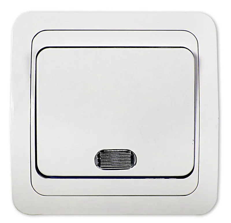 Выключатель 1-кл. СП Classico 2121 10А IP20 с подсветкой бел. ASD / 4680005959853