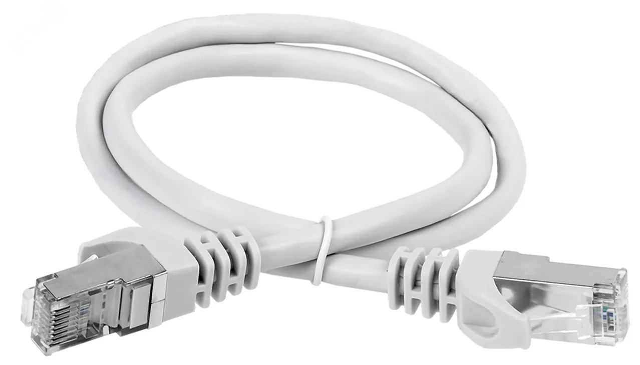 Патч-корд категория 6A S/FTP 2 метр LSZH серый PC01-C6ASL-2M