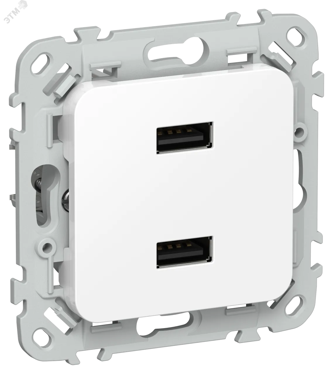 FLITE Розетка USB A+A 3,1А РЮ-2-ФлБ белый IEK FI-U21-D31-K01
