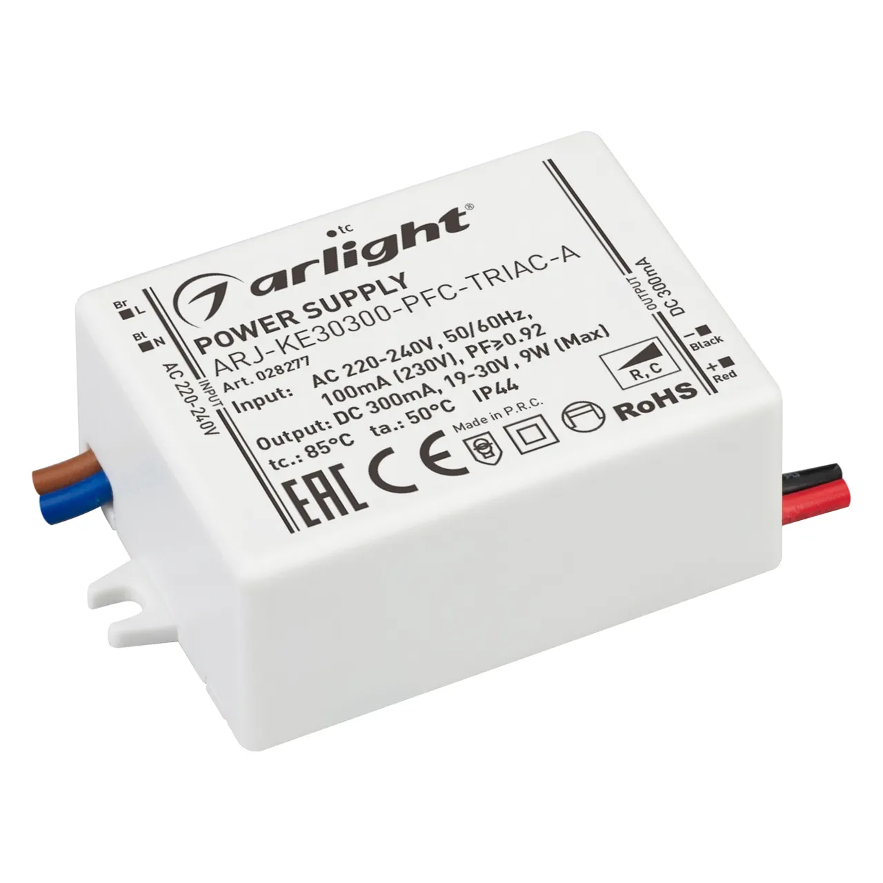 Блок питания ARJ-KE30300-PFC-TRIAC-A (9W, 300mA) 028277