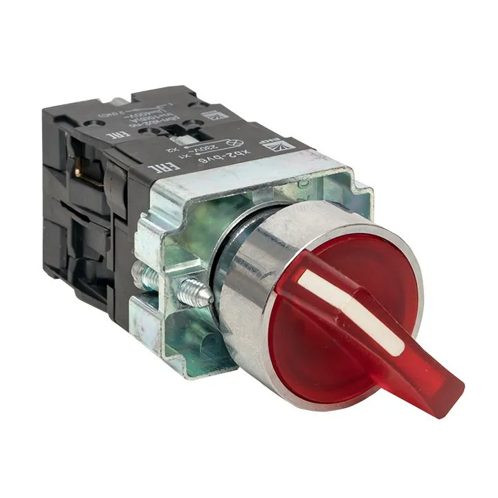Переключатель BD21 2P c красной подсветкой 230В NO PROxima xb2-bk21-r-230