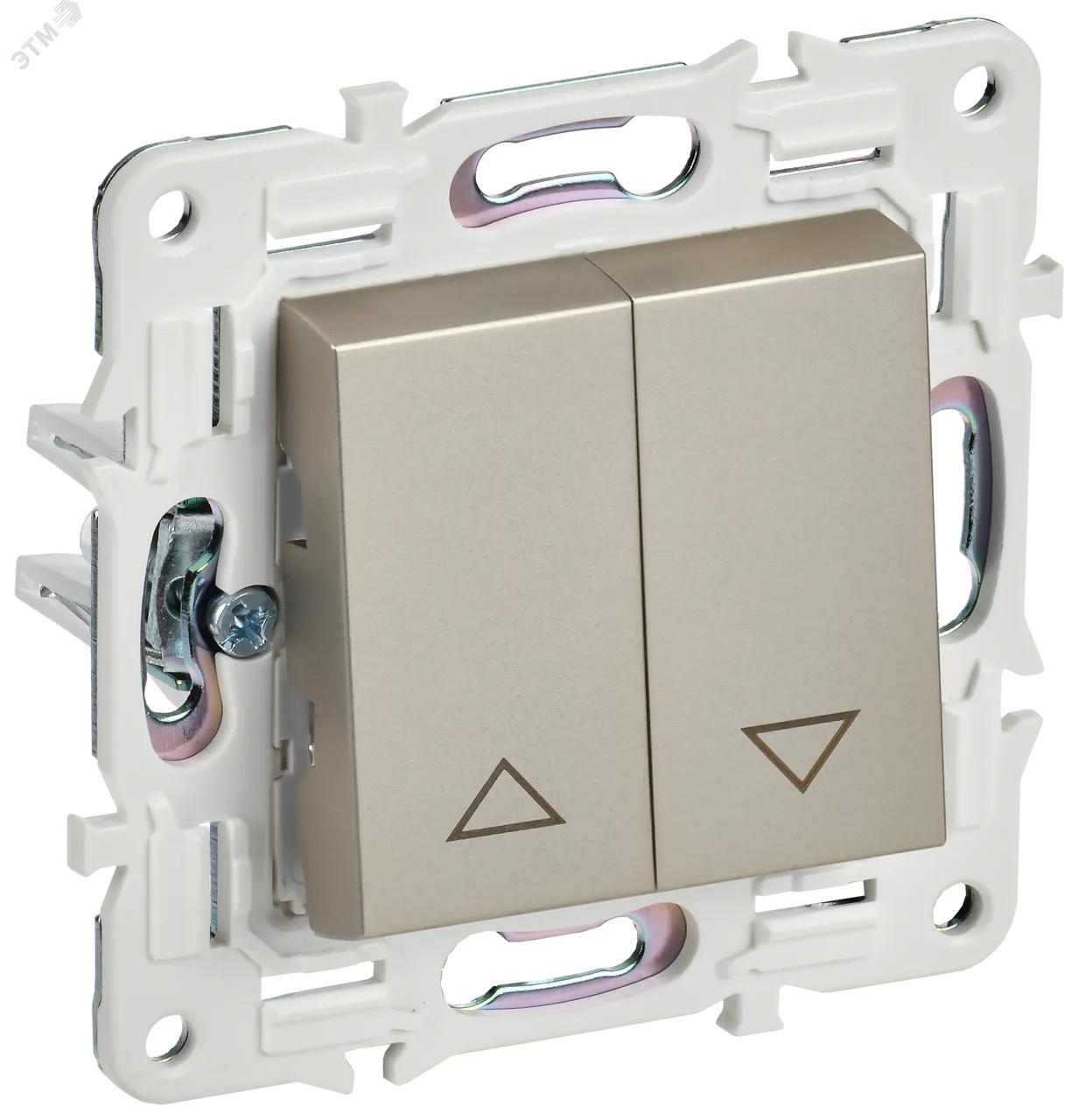 SKANDY Выключатель жалюзи 10А SK-V12Sh шампань IEK SK-V15-0-10-K37