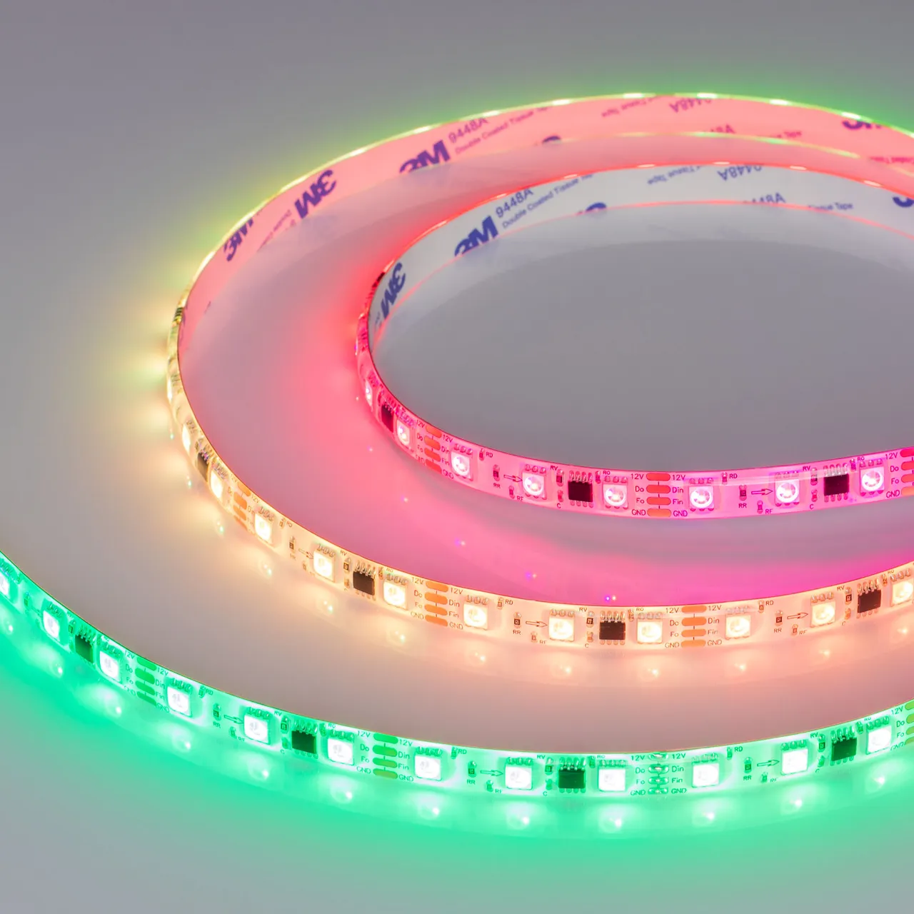 Лента герметичная SPI-SE-B60-10mm 12V RGB-PX3-BPT (12 W/m, IP65, 5060, 5m) 039597