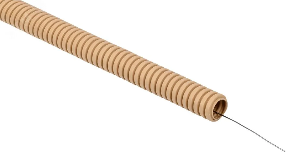 ELASTA Труба гофр. ПВХ d=20мм с зондом сосна (25м) ET-TG21-121-020-025-K34